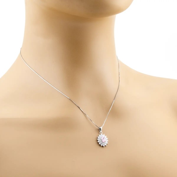 Zoppi Jewels:Collana con ciondolo con pietra rosa in argento 925:38,00 €