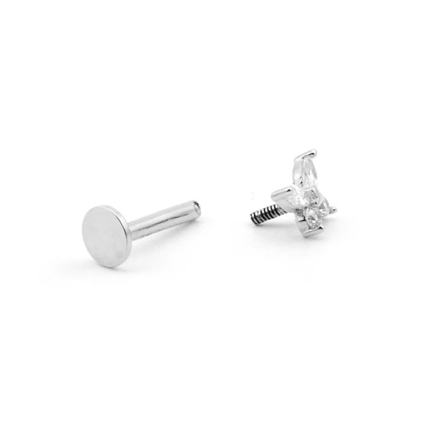 Zoppi Jewels|Piercing farfalla con pietre in argento 925
