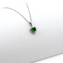Collana con cuore verde smeraldo in argento 925