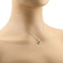 Collana con cuore verde smeraldo in argento 925
