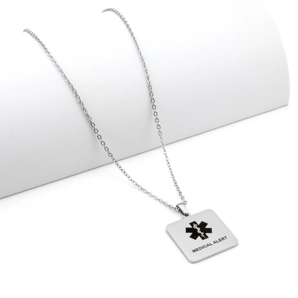 Zoppi jewels|Collana targhetta medica per emergenze con QR code, lunga 45cm|40,00 €