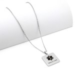 Zoppi jewels|Collana targhetta medica per emergenze con QR code, lunga 45cm|40,00 €