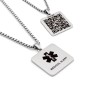 Zoppi Jewels:Collana targhetta medica per emergenze con QR code, lunga 50cm:45,00 €