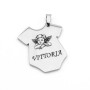Zoppi Jewels|Medaglia nascita tutina con angelo custode personalizzata