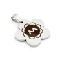 Zoppi Jewels|Ciondolo fiore personalizzato con iniziale in acciaio