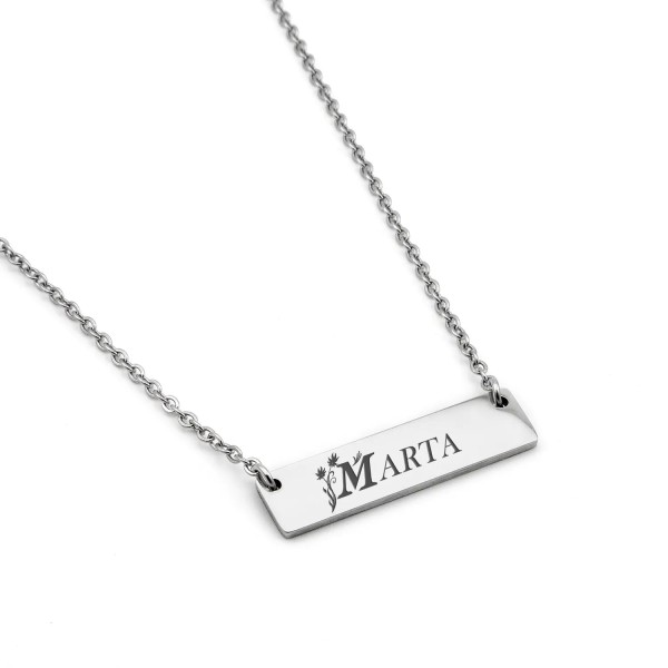 Collana con targhetta personalizzata con nome