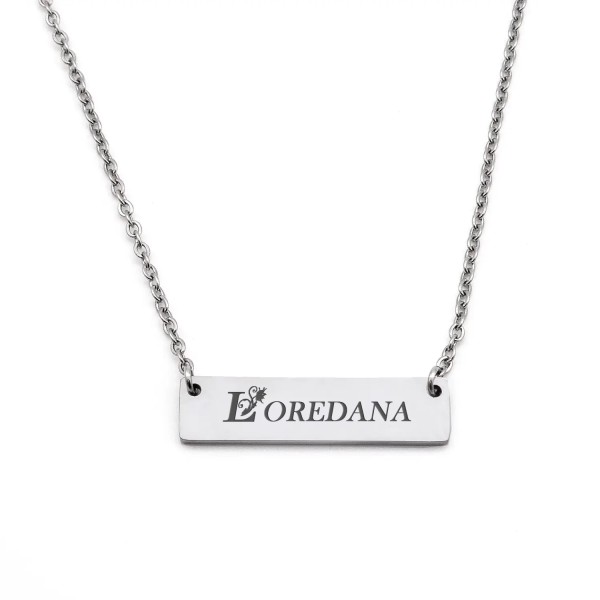 Collana con targhetta personalizzata con nome