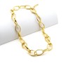 Zoppi Jewels|Girocollo a catena a maglie ovali allungate in acciaio dorato