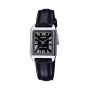 Orologio donna Casio classic collection cassa rettangolare e cinturino in pelle nero