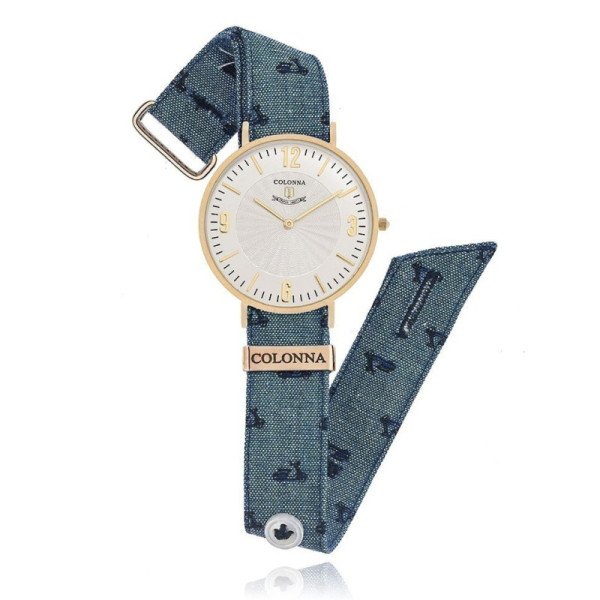 Zoppi Jewels|Orologio ricondizionato con polsino sartoriale fantasia blu