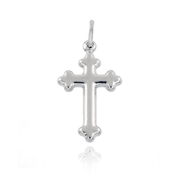 Croce trilobata lucida in oro bianco 130,00 € Croci e Medaglie