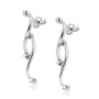 Zoppi Jewels|Orecchini pendenti rigidi in oro 18kt e diamanti ct.0,16