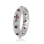 Zoppi Jewels|Anello a rosario argento pietre rosse