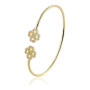 Zoppi Jewels|Bracciale rigido in argento dorato con fiori