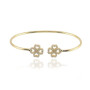 Zoppi Jewels|Bracciale rigido in argento dorato con fiori
