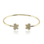 Zoppi Jewels:Bracciale rigido in argento dorato con farfalle