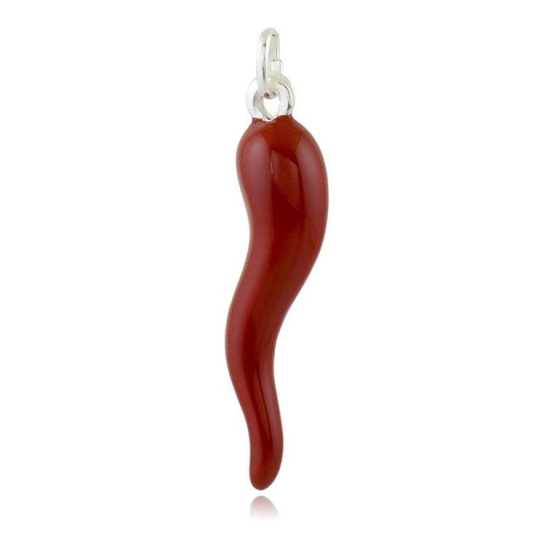 Ciondolo Corno in argento 925 e smalto rosso 21,00 € Ciondoli