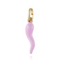 Zoppi Jewels|Corno in argento dorato smalto rosa