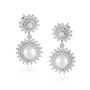Zoppi Jewels|Orecchini in argento a raggiera con perla e pietre