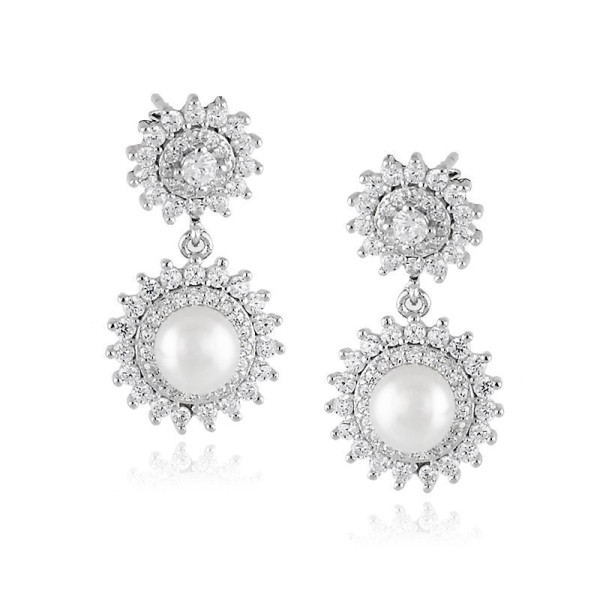 Zoppi Jewels|Orecchini in argento a raggiera con perla e pietre
