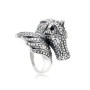 Anello con Cavallo pallinato in argento 925 50,00 € Anelli Uomo
