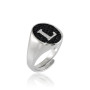 Anello in argento ovale con iniziali 35,00 € Anelli Donna
